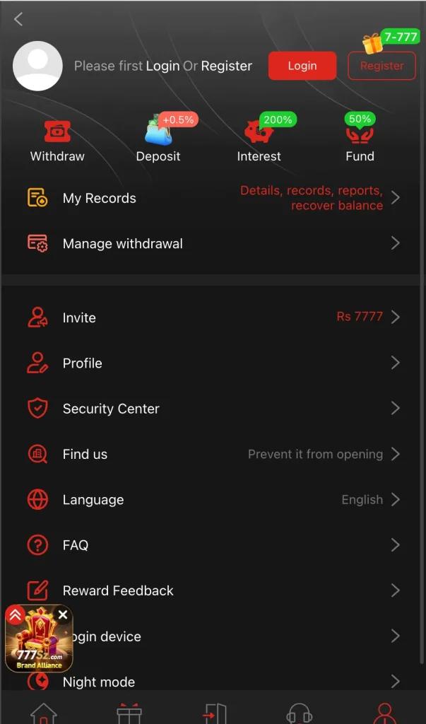deposit and withdraw